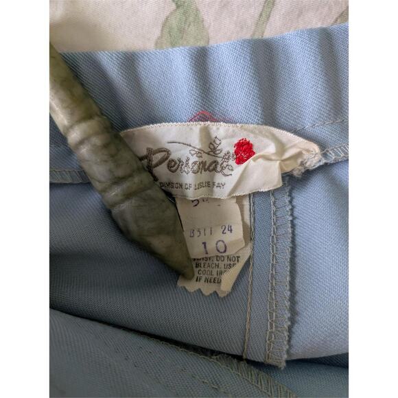Vintage 1970s Personal Division of Leslie Fay Light Blue Midi - Picture 4 of 4